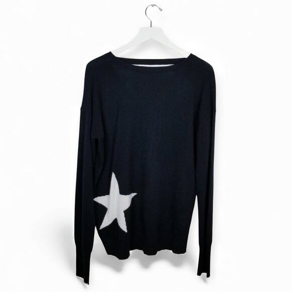 PAM & GELA + REVOLVE Stars Intarsia Wool & Cashmere Blend Knit Sweater - Large - Picture 6 of 9